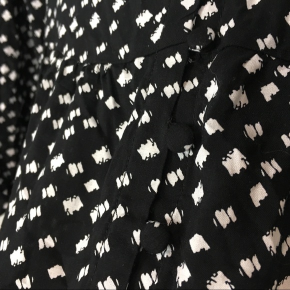 Maeve Ruffle Peplum Top XXS Black 3/4 sleeves - Picture 5 of 6